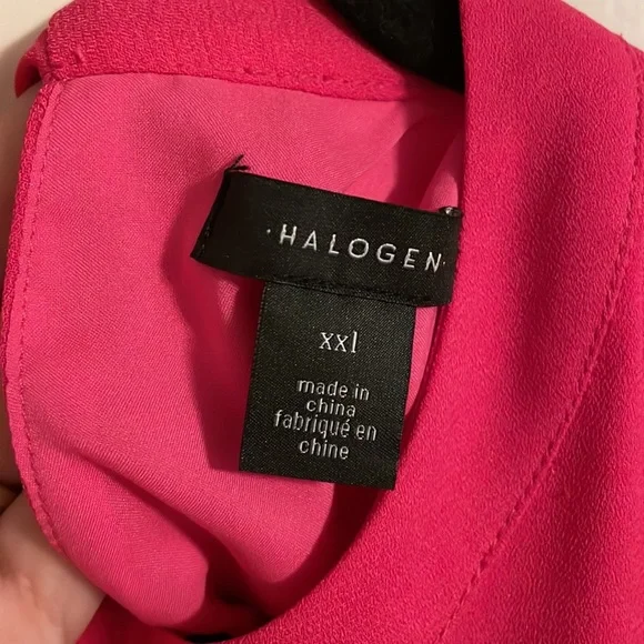 NWT Hot pink long sleeve Halogen dress, XXL - Picture 7 of 12